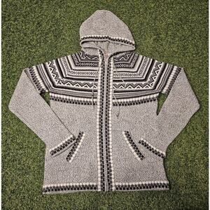 The Alpaca Connection Full-Zip Sweater Hoodie Handmade Peru Alpaca Blend Small